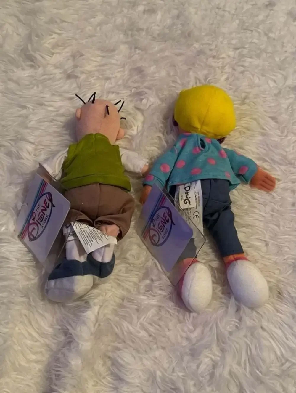 Vintage 90s Disney Store Doug and Patti‎ Mayonnaise Mini Bean Bag Plush Set NWT